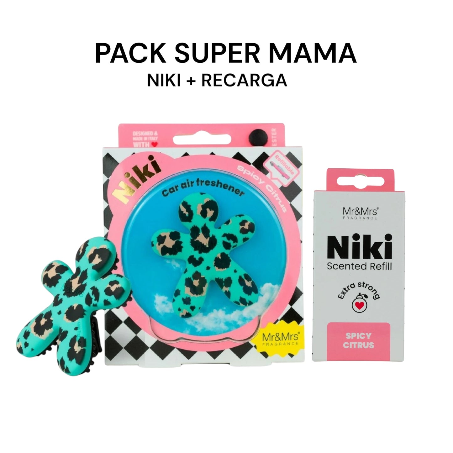 PACK SUPER MAMA - NIKI ANIMALIER + RECARGA SPICY CITRUS