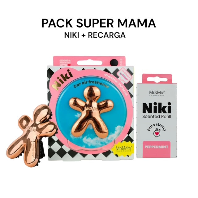 PACK MAMA  - NIKI CEDAR WOOD+ RECARGA PEPPERMINT