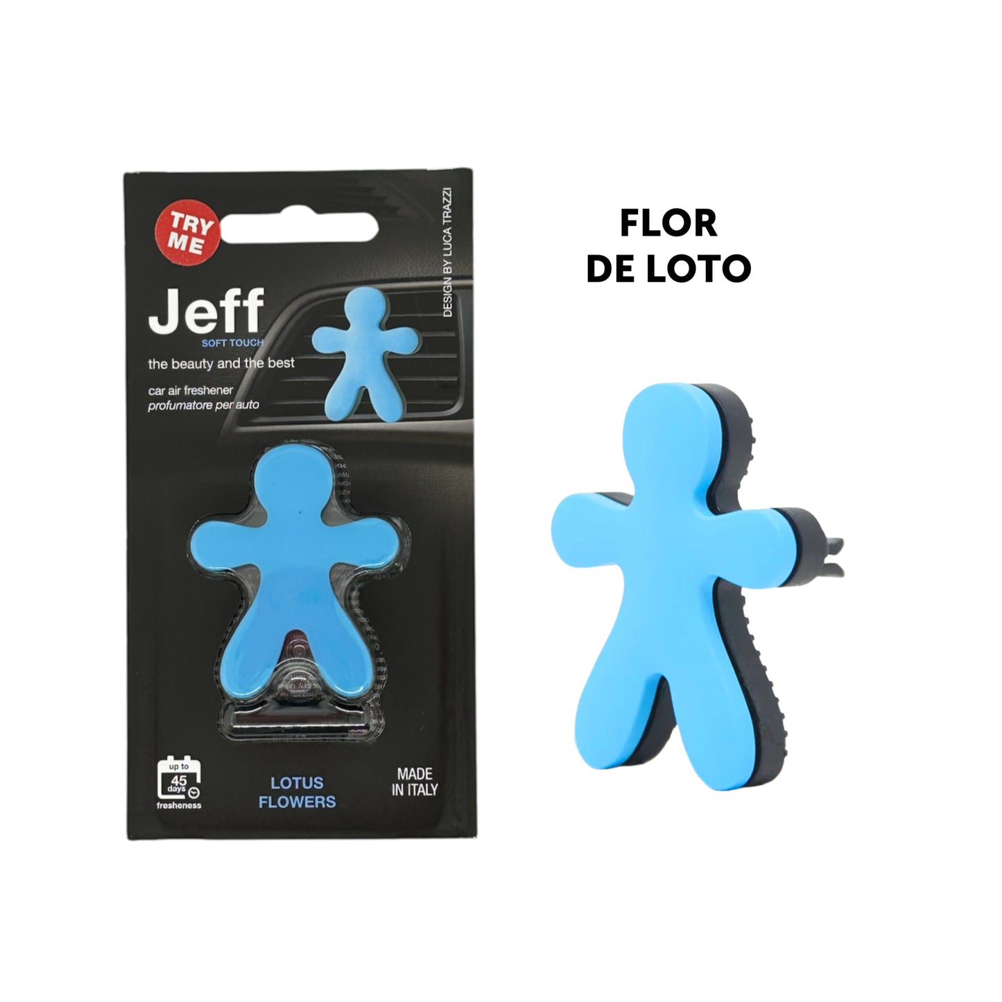 Jeff Light Blue Soft Touch - Lotus Flower
