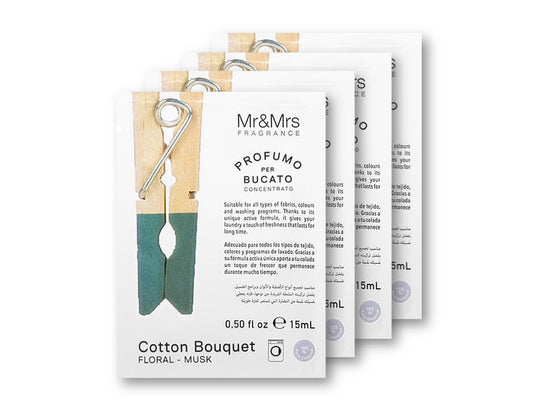 PERFUME CONCENTRADO SACHET 15 ML - Cotton Bouquet - PACK 4 SACHETS