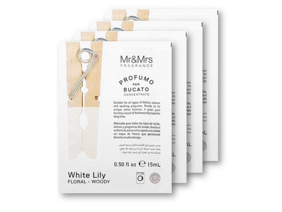 PERFUME CONCENTRADO SACHET 15 ML - White Lily - PACK 4 SACHETS